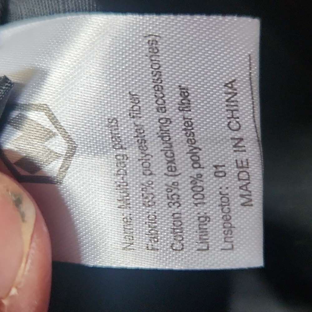 Mens utility cargo pants black - Picture 3 of 4